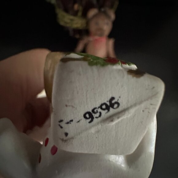 Vintage Christmas Ornaments Snowbabies, Wood Bear 4 Pc. - Picture 3 of 3